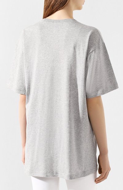 Хлопковая футболка GUCCI серого цвета по цене 28950 руб., арт. 539081/XJBYA, фото 4 Хлопковая футболка GUCCI, арт. 539081/XJBYA, фото 4