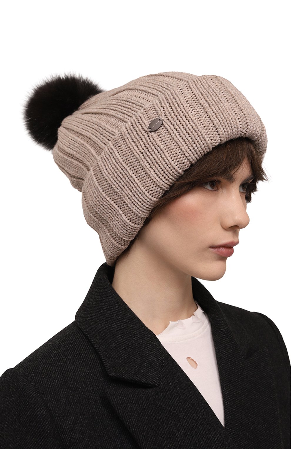 Шерстяная шапка с отделкой из соболя BLACK SABLE, арт. BS-47CC13, фото 2