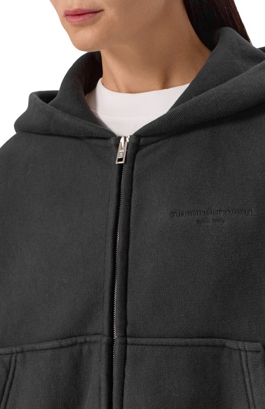 Хлопковая толстовка Alexander Wang 1CC3251057 Чёрный  1CC3251057 Фото 5