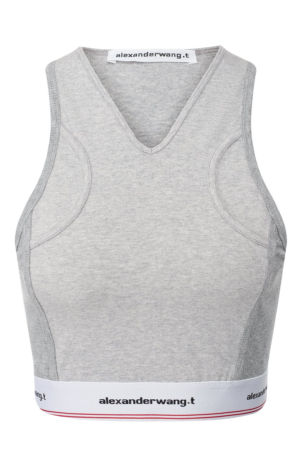 Хлопковый топ ALEXANDERWANG.T светло-серого цвета по цене 27100 руб., арт. 4CC2198001, фото 1 Хлопковый топ ALEXANDERWANG.T, арт. 4CC2198001, фото 1