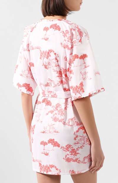 Хлопковый халат LE CHAT белого цвета по цене 14530 руб., арт. HARMATTAN860, фото 4 Хлопковый халат LE CHAT, арт. HARMATTAN860, фото 4