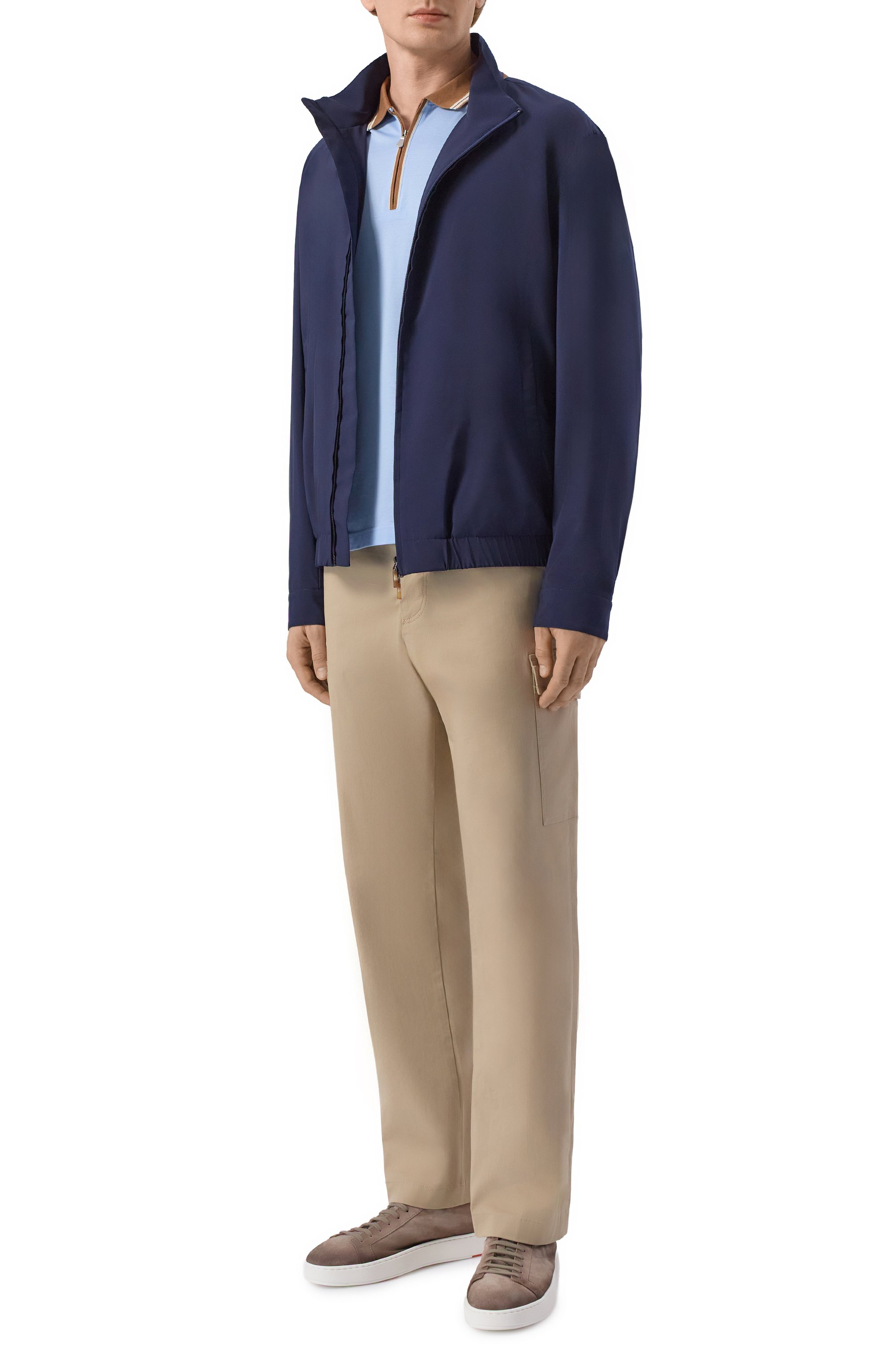 Хлопковое поло GRAN SASSO голубого цвета по цене 26050 руб., арт. 60147/74219, фото 2 Хлопковое поло GRAN SASSO, арт. 60147/74219, фото 2