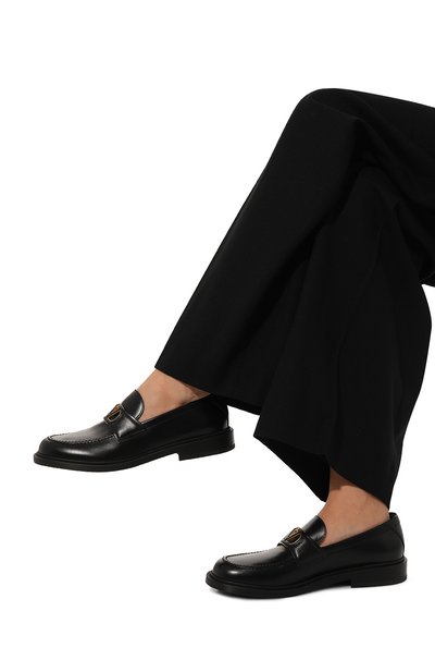 Кожаные лоферы vlogo signature VALENTINO, арт. 5W2S0IK1/VRK, фото 3