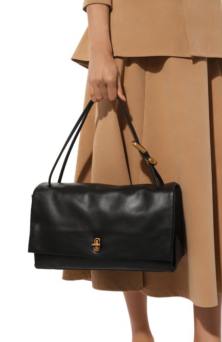 Женская сумка the dual bag large MARC JACOBS (THE) черного цвета, арт. 2F4HSH011H04 | Фото 2 (Материал: Натуральная кожа; Драгоценные камни: Проставлено; Материал сплава: Проставлено; Размер: large)