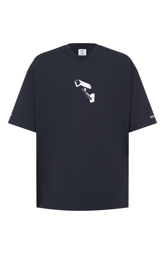 Хлопковая футболка VETEMENTS UH76TR440B Чёрный UH76TR440B