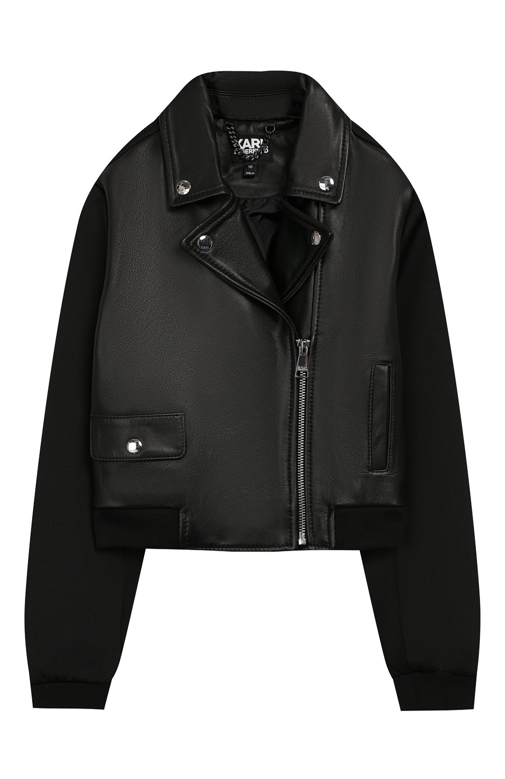 Кожаная куртка с отделкой KARL LAGERFELD KIDS, арт. Z16060/6A-12A, фото 1