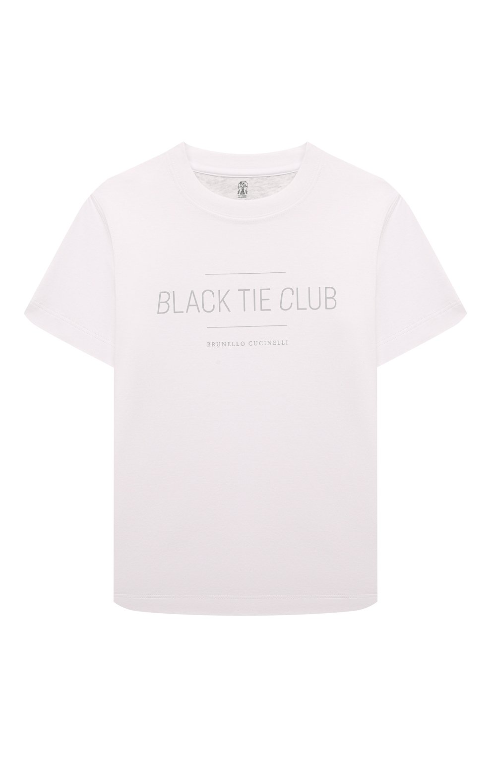 Хлопковая футболка BRUNELLO CUCINELLI белого цвета по цене 25150 руб., арт. B0B13S153A, фото 1 Хлопковая футболка BRUNELLO CUCINELLI, арт. B0B13S153A, фото 1