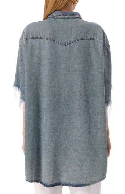 Джинсовая рубашка tina DARKPARK синего цвета по цене 73800 руб., арт. WSH03/TBL01, фото 4 Джинсовая рубашка tina DARKPARK, арт. WSH03/TBL01, фото 4