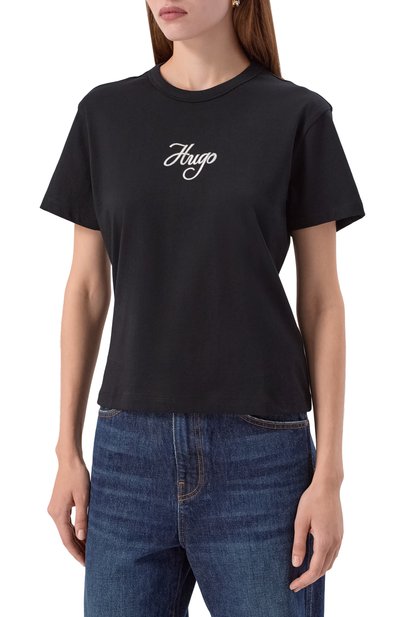Хлопковая футболка HUGO, арт. 50550117, фото 3