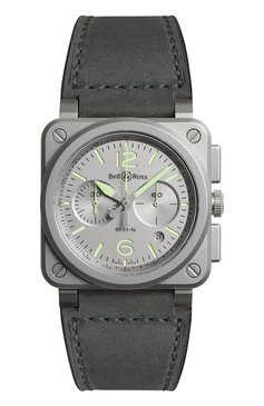 Мужские часы "br 03-94 horolum" BELL & ROSS бесцветного цвета, арт. BR0394-GR-ST/SCA | Фото 1 (Механизм: Автомат; Материал корпуса: Сталь; Региональные ограничения белый список (Axapta Mercury): Не проставлено; Нос: Не проставлено; Цвет циферблата: Серебристый; Ограничения доставки: m-style)