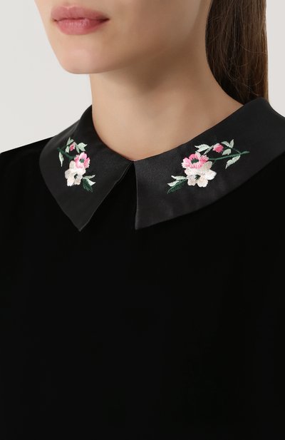 Бархатное мини-платье с декорированным воротником BLUGIRL, арт. 4406, фото 5