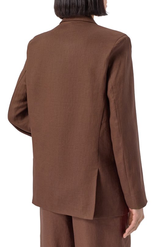 Льняной жакет Albus Lumen AL.RT25.006.CLASSICBLAZER Коричневый  AL.RT25.006.CLASSICBLAZER Фото 4