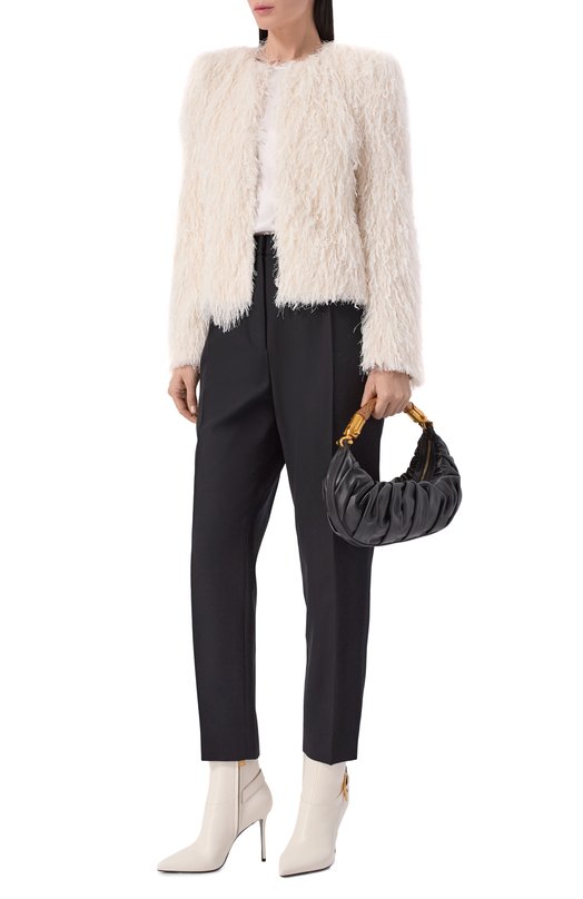 Кожаные ботильоны Anthem 95 Balmain GN4TE223/LVIT Кремовый  GN4TE223/LVIT Фото 3