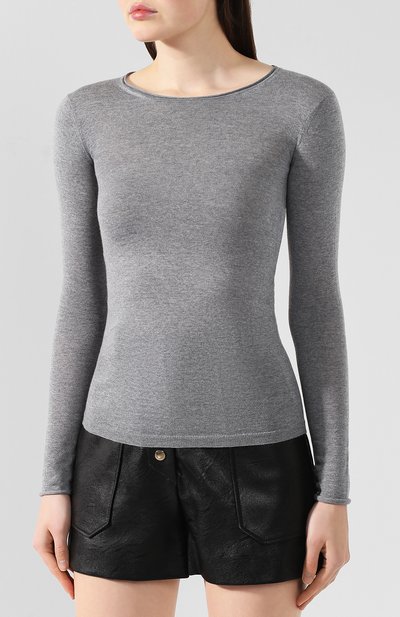 Шерстяной пуловер STELLA MCCARTNEY серого цвета по цене 48500 руб., арт. 573722/S1735, фото 3 Шерстяной пуловер STELLA MCCARTNEY, арт. 573722/S1735, фото 3