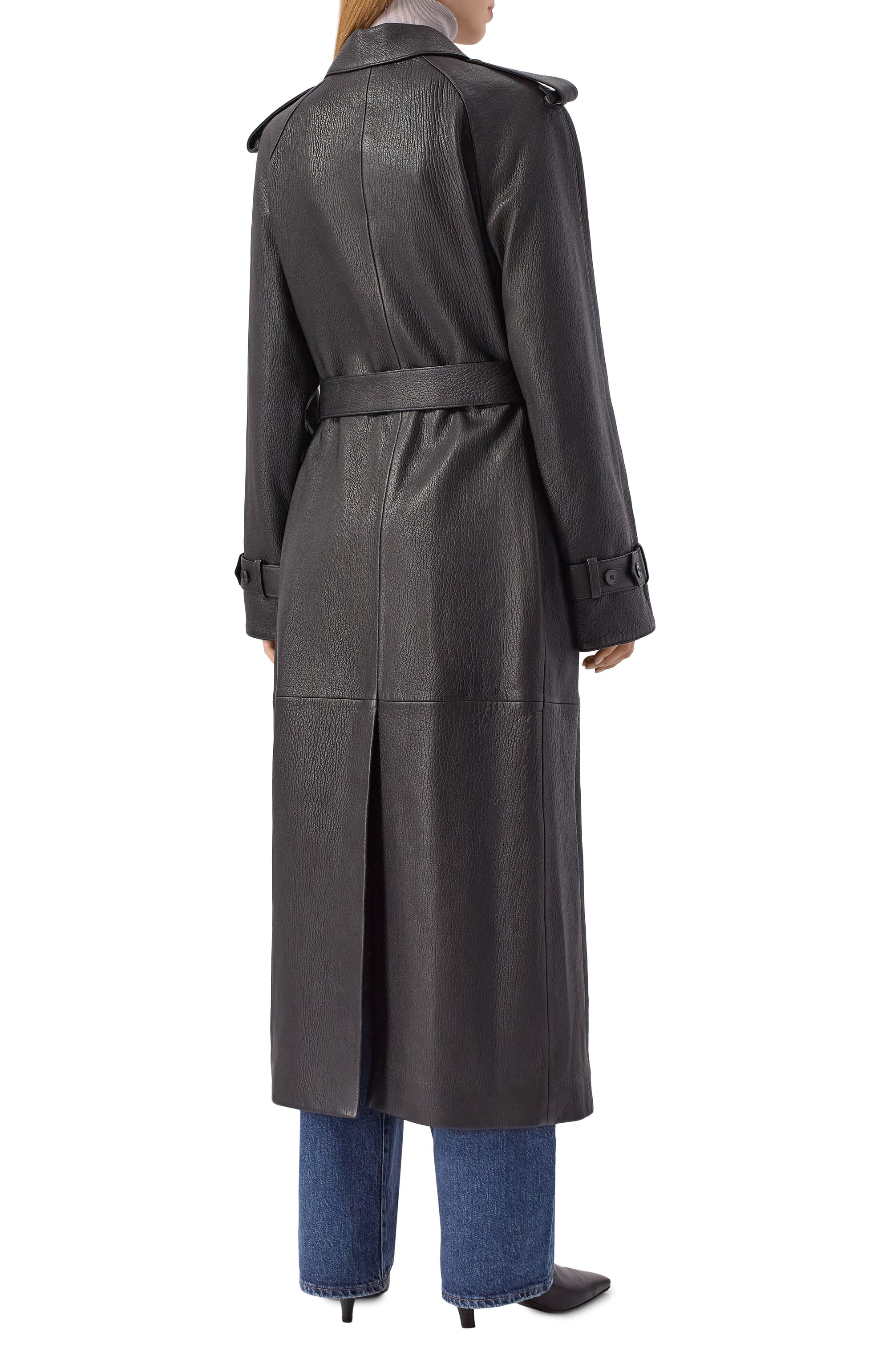 Кожаный тренч 12 STOREEZ, арт. 127368, фото 4