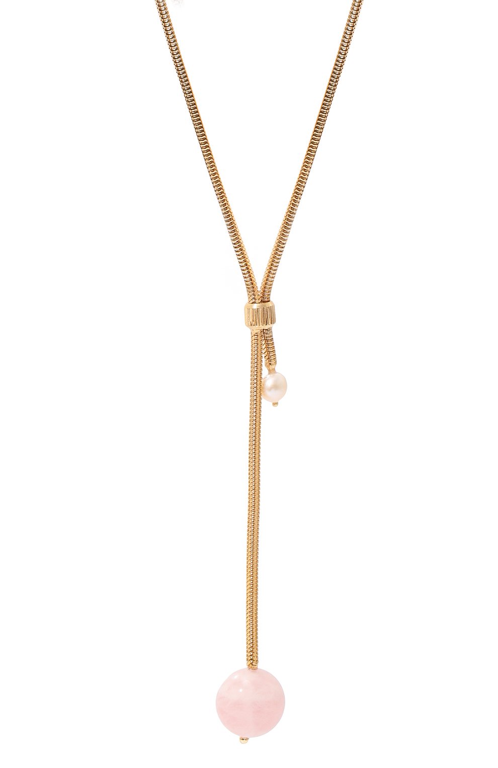 Колье с натуральным жемчугом и розовым кварцем CRYSTALLINE JEWELLERY, арт. 576А, фото 3