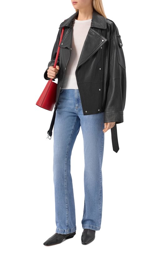 Кожаная куртка BOSS Orange 50552201 Чёрный  50552201 Фото 2