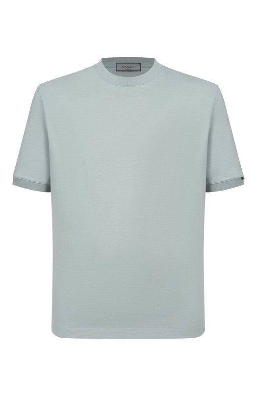 Хлопковая футболка Canali T0930/MJ02435 Голубой T0930/MJ02435