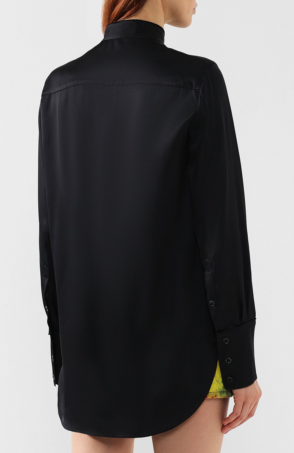 Рубашка из вискозы ACNE STUDIOS черного цвета по цене 28850 руб., арт. AC0063, фото 4 Рубашка из вискозы ACNE STUDIOS, арт. AC0063, фото 4