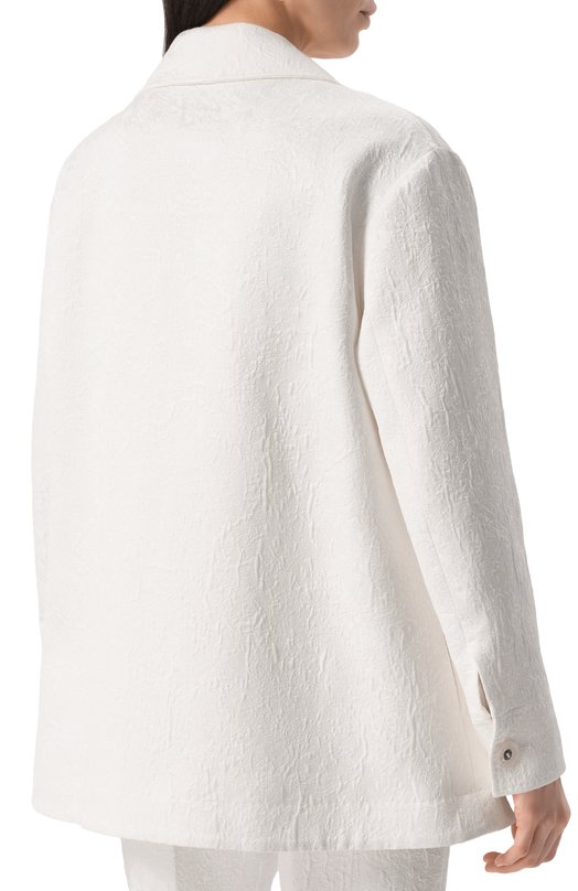Жакет из хлопка и вискозы Dolce & Gabbana F0E1XT/FJTBV Белый  F0E1XT/FJTBV Фото 4