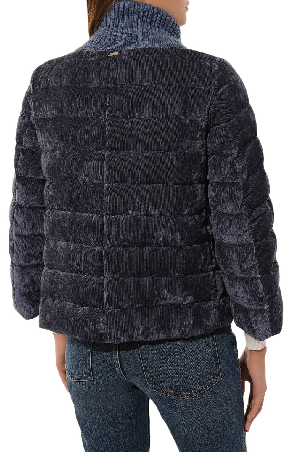 Пуховая куртка из вельвета HERNO темно-синего цвета по цене 87550 руб., арт. PI00125DR/12631, фото 4 Пуховая куртка из вельвета HERNO, арт. PI00125DR/12631, фото 4