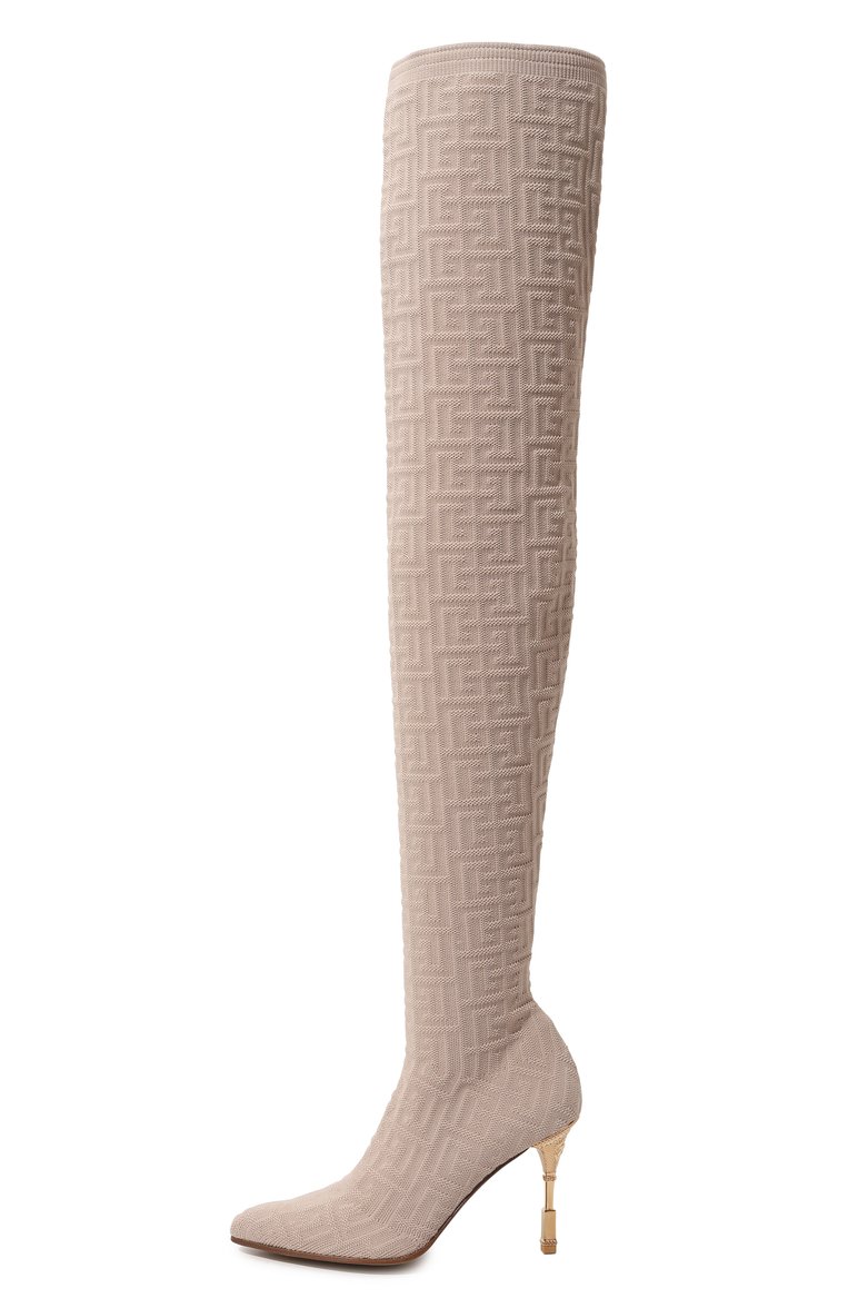Текстильные ботфорты moneta 95 BALMAIN, арт. AN1TB809TPBK, фото 1