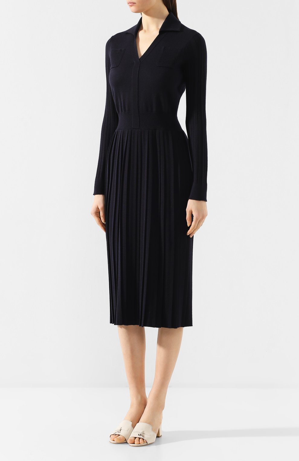 Платье из смеси кашемира и шелка LORO PIANA, арт. FAI6766, фото 3