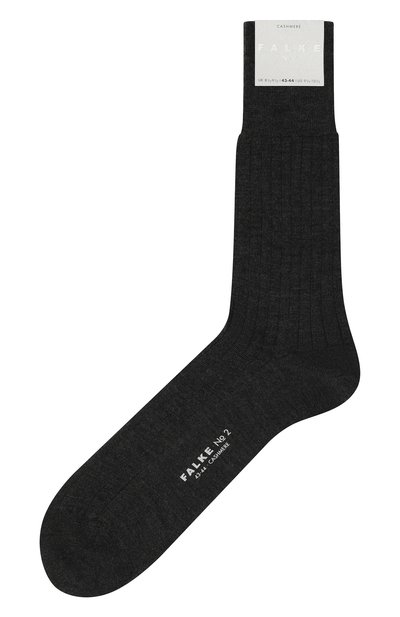 Кашемировые носки FALKE темно-серого цвета по цене 11870 руб., арт. 14459, фото 1 Кашемировые носки FALKE, арт. 14459, фото 1