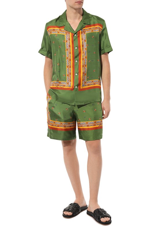 Шелковая рубашка Nick Fouquet Зелёный, фото 2