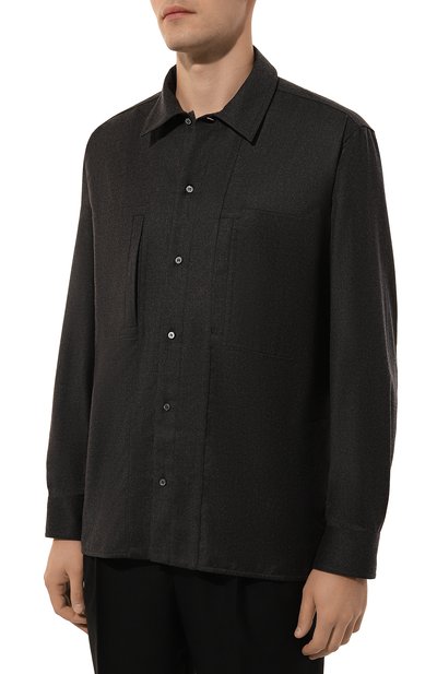 Рубашка из шерсти и шелка ZILLI, арт. SP0B01M024091001U, фото 3