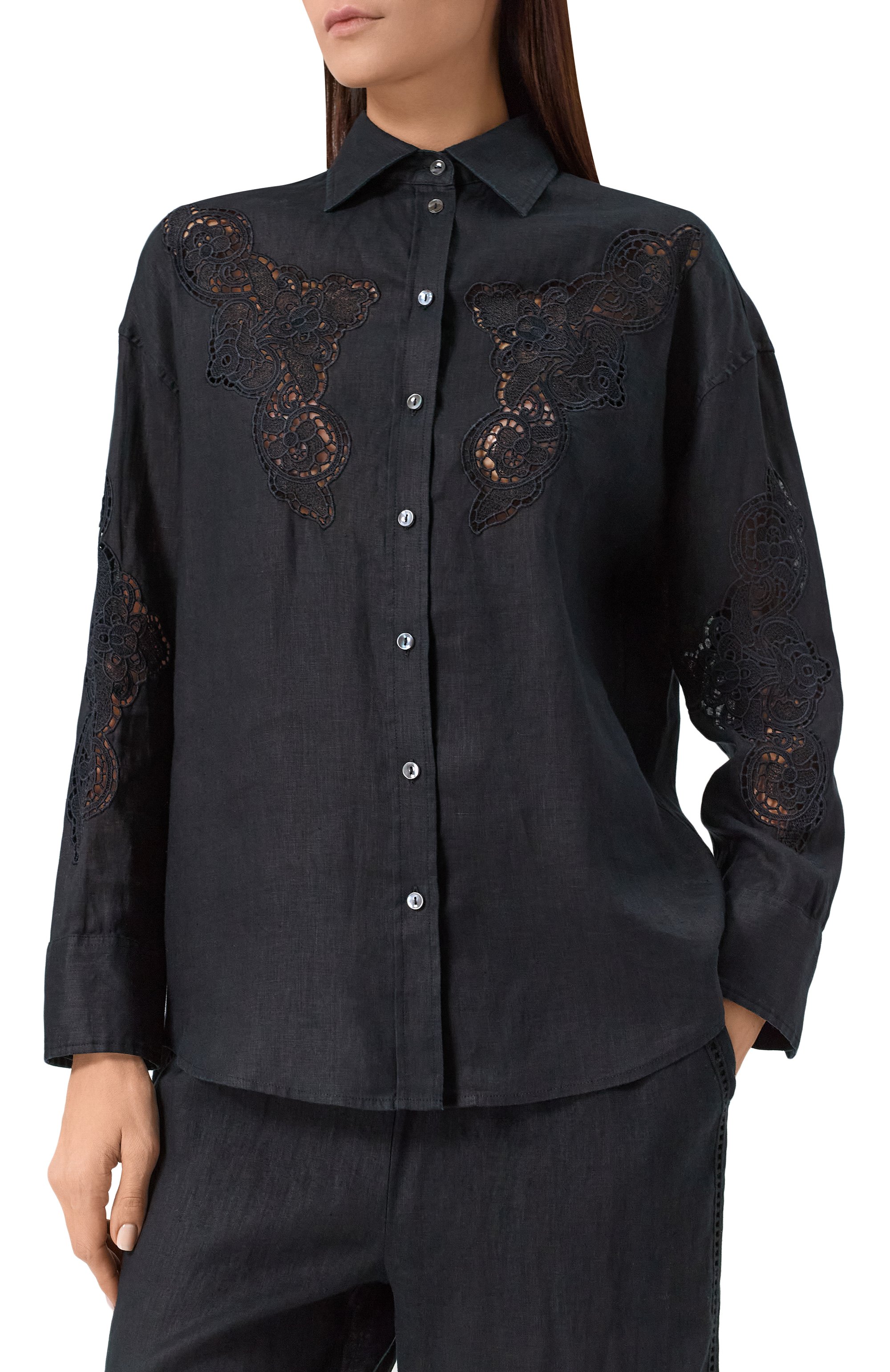 Льняная рубашка P.A.R.O.S.H., арт. D380626, фото 3