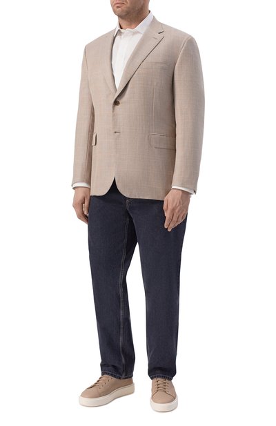 Мужской пиджак из шерсти и шелка BRIONI, арт. RG0D0X/PDA51