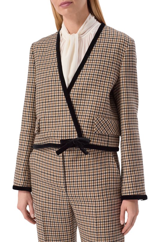 Шерстяной жакет Valentino 8B3CE590/9WL Бежевый  8B3CE590/9WL Фото 3