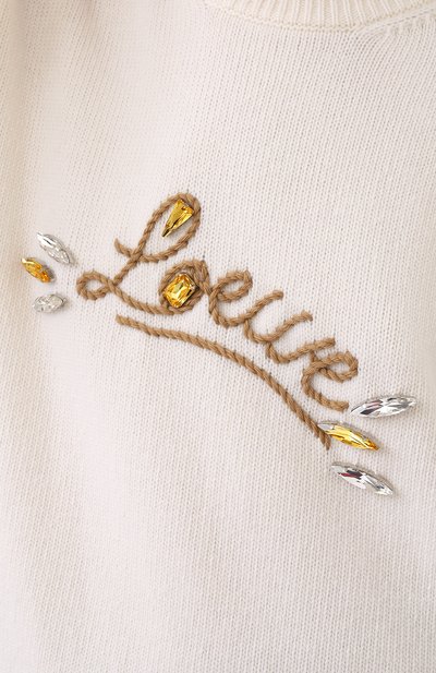 Шерстяной свитер LOEWE белого цвета по цене 66300 руб., арт. S359333XBG, фото 5 Шерстяной свитер LOEWE, арт. S359333XBG, фото 5