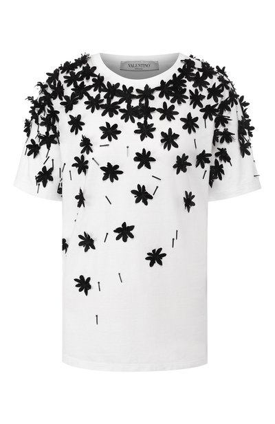 Женская хлопковая футболка VALENTINO, арт. SB3MG02C4RY