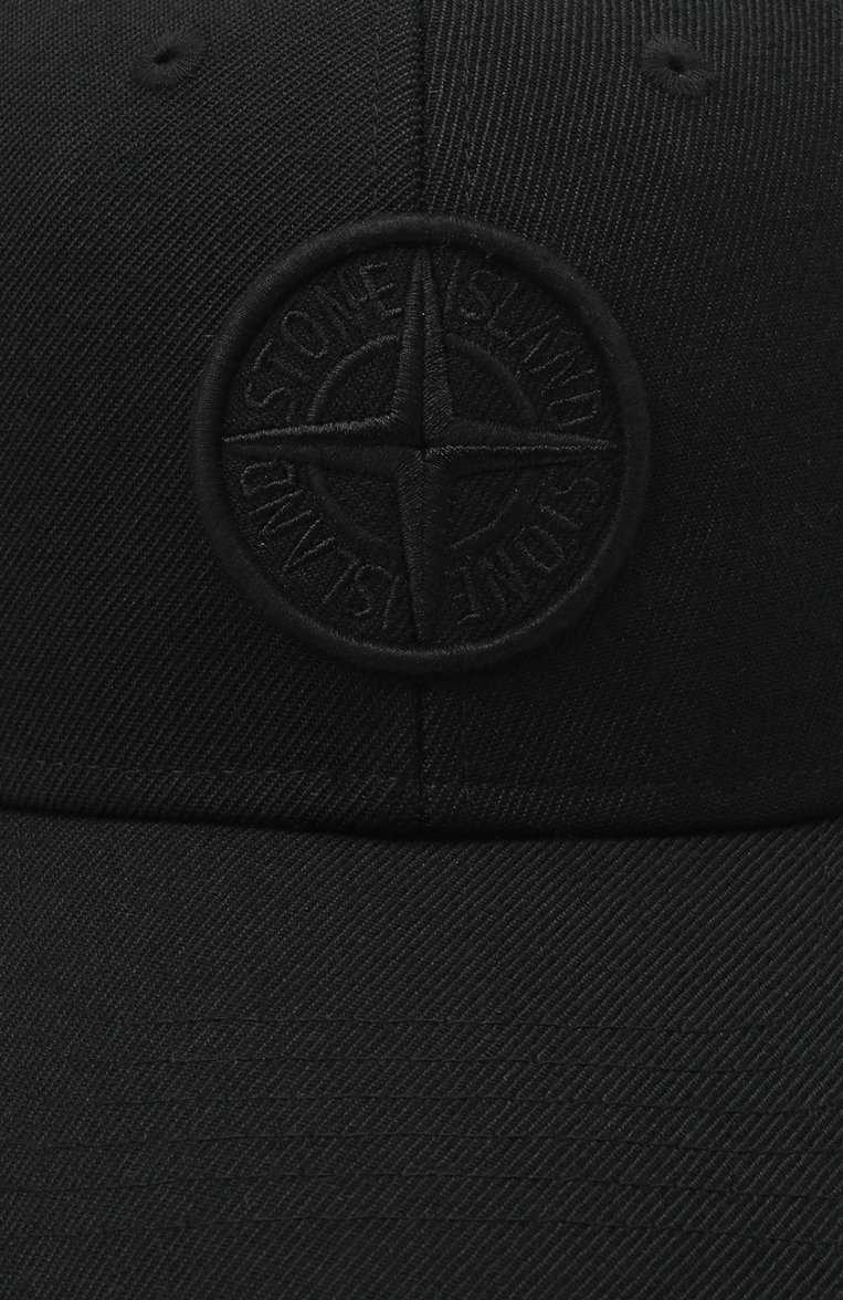 Мужская бесйсболка STONE ISLAND черного цвета, арт. 731599175 | Фото 3 (Материал: Синтетический материал, Шерсть, Текстиль; Нос: Не проставлено)