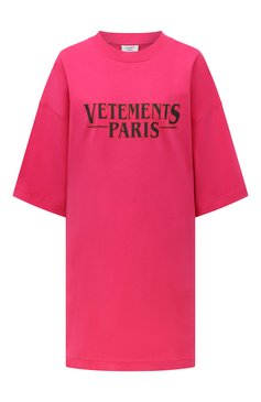 Мужского хлопковая футболка VETEMENTS фуксия цвета, а�рт. UE54TR330H | Фото 1 (Региональные ограничения белый список (Axapta Mercury): Не проставлено; Принт: С принтом; Нос: Не проставлено; Материал внешний: Хлопок; Стили: Спорт-шик; Женское Кросс-КТ: Футболка-одежда)