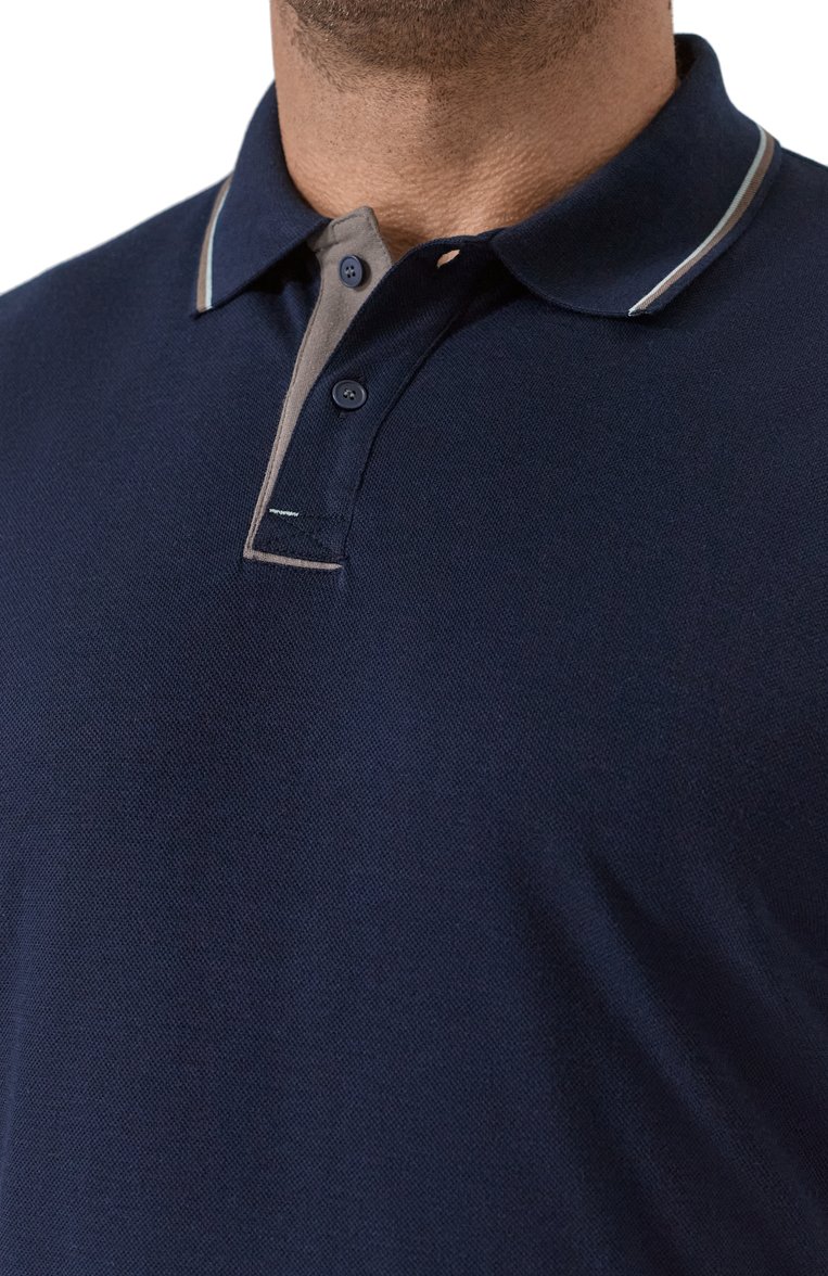Мужское поло PAUL&SHARK темно-синего цвета, арт. 25411313/3XL | Фото 5 (Рукава: Короткие; Материал внешний: Хлопок; Длина (для топов): Стандартные; Застежка: Пуговицы; Принт: Без принта; Мужское Кросс-КТ: Футболка-одежда; Стили: Кэжуэл; Автоматизация ТО: Проставлено; Автоматизация состава: Проставлено; Детали: Без декора)
