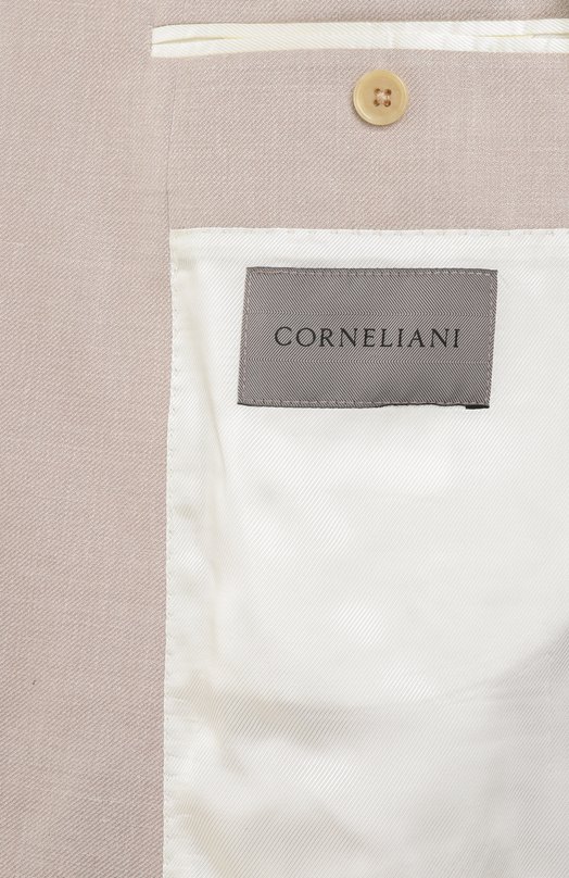 Пиджак из шерсти и шелка Corneliani 25X002-2518289 Бежевый  25X002-2518289 Фото 9