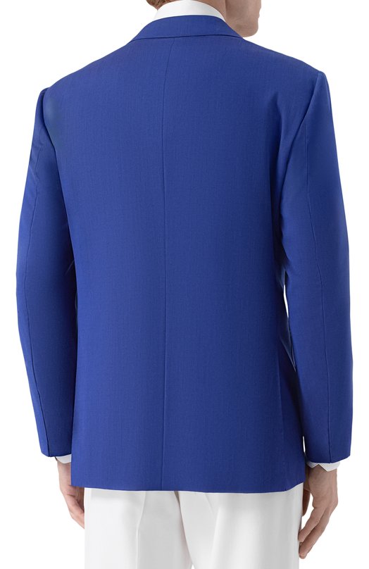 Шерстяной пиджак Kiton UG81K01X25 Синий  UG81K01X25 Фото 5