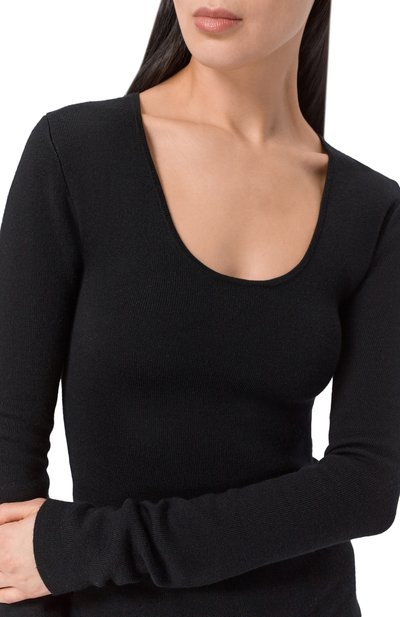 Шерстяной пуловер TOTEME черного цвета по цене 67650 руб., арт. 254-WRT0571-YA0128, фото 5 Шерстяной пуловер TOTEME, арт. 254-WRT0571-YA0128, фото 5