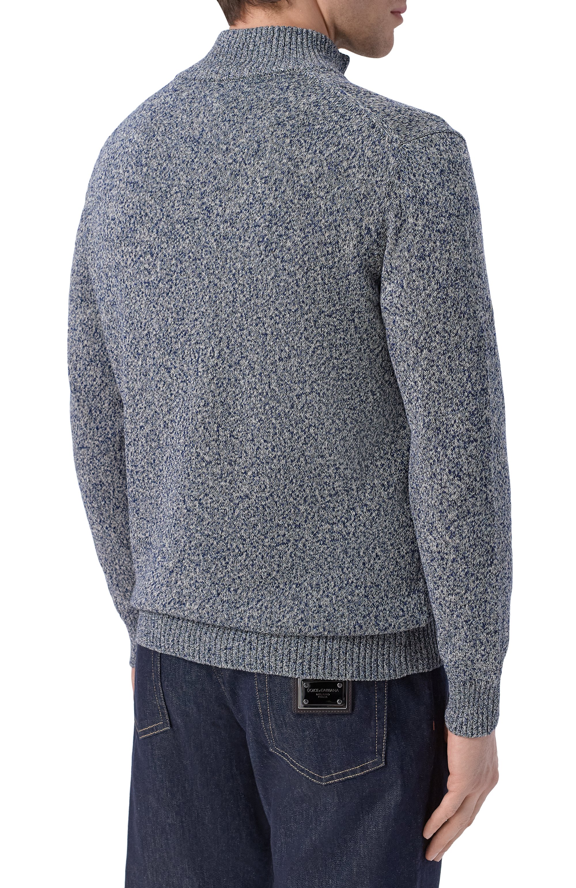 Хлопковый джемпер ANDREA CAMPAGNA синего цвета по цене 54650 руб., арт. M5426-8076, фото 4 Хлопковый джемпер ANDREA CAMPAGNA, арт. M5426-8076, фото 4