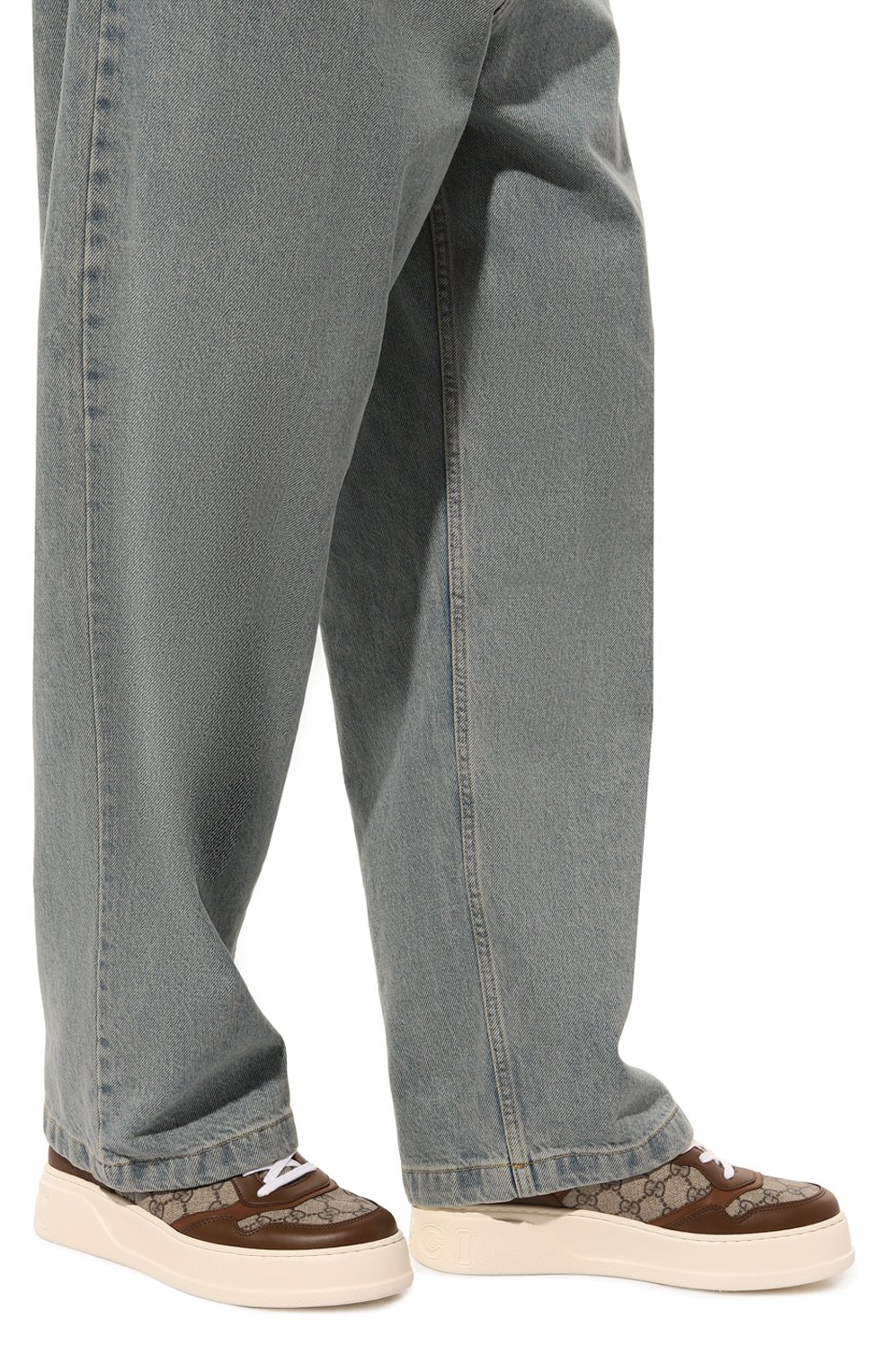 Кожаные кеды chunky b GUCCI, арт. 669582/UPGA0, фото 3