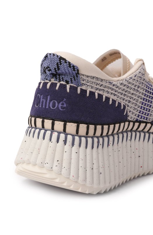 Текстильные кроссовки Nama Chloé CHC22S579Y0 Синий  CHC22S579Y0 Фото 7
