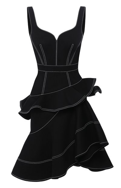 Хлопковое платье ALEXANDER MCQUEEN, арт. 606774/QMAAM, фото 1