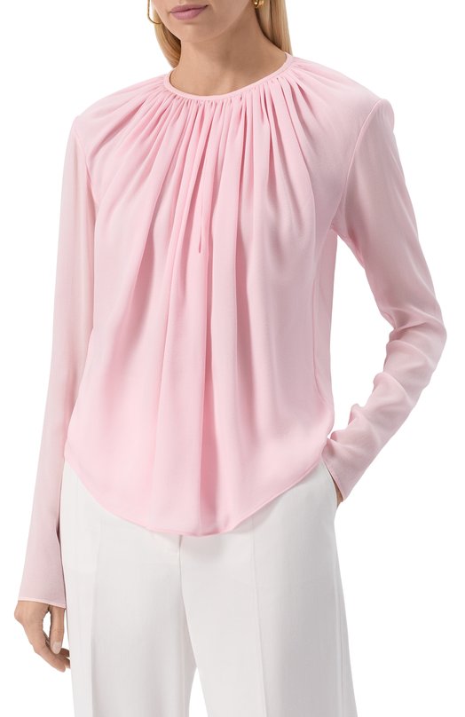 Шелковая блузка Giambattista Valli 25FWPVTE1101/59SAB Розовый  25FWPVTE1101/59SAB Фото 3