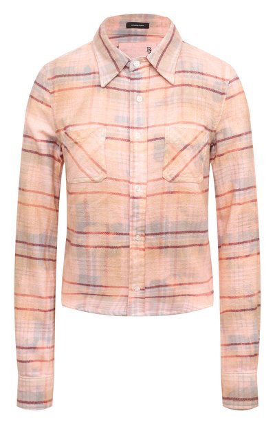 Хлопковая рубашка R13 розового цвета по цене 53950 руб., арт. R13WR311-R409B, фото 1 Хлопковая рубашка R13, арт. R13WR311-R409B, фото 1