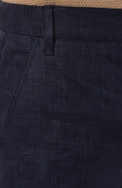 Льняные брюки ZILLI темно-синего цвета по цене 141500 руб., арт. M0Z-D0180-LIN01/R001, фото 5 Льняные брюки ZILLI, арт. M0Z-D0180-LIN01/R001, фото 5