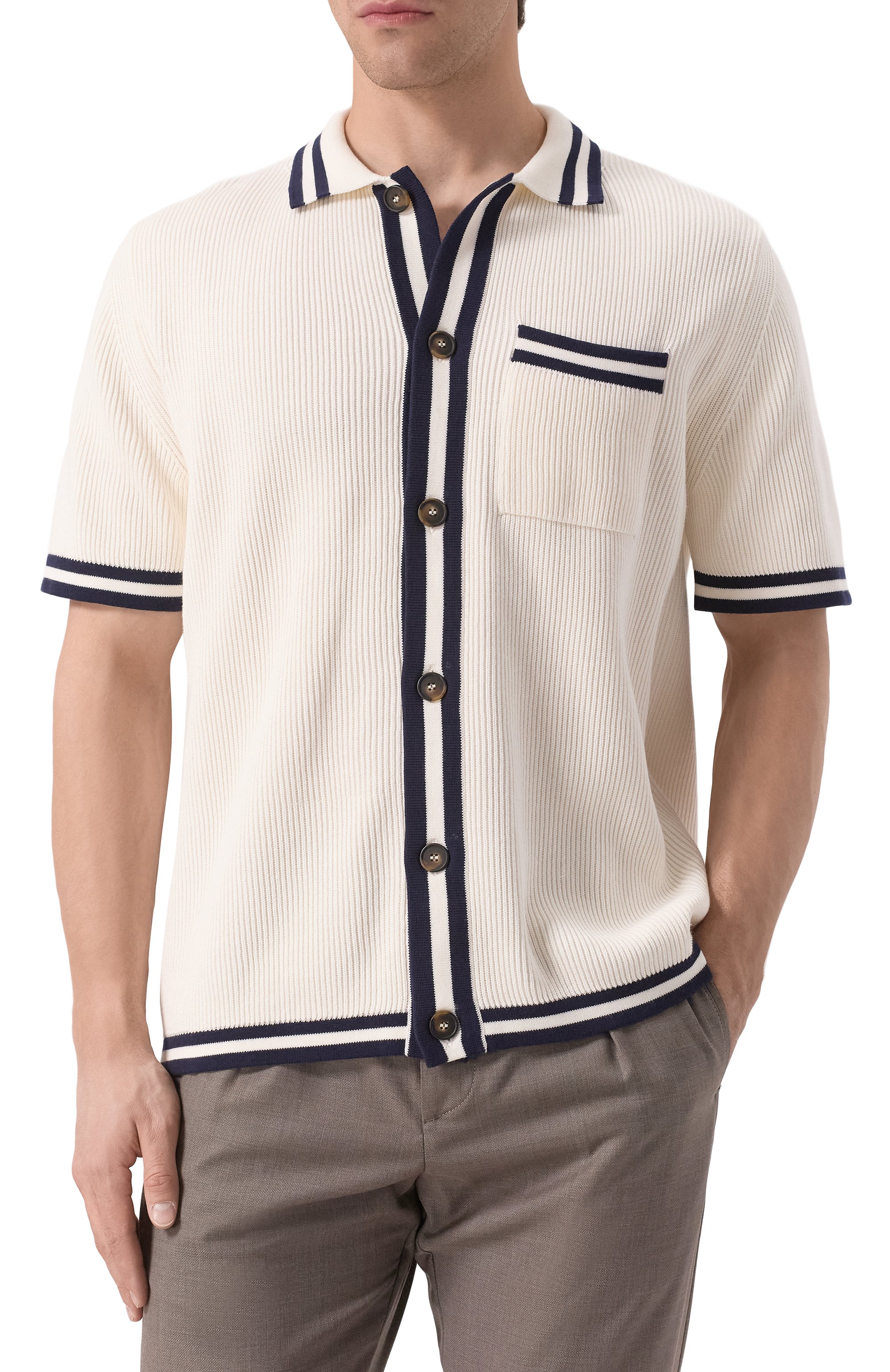 Хлопковая рубашка KITON, арт. UMM064401, фото 3