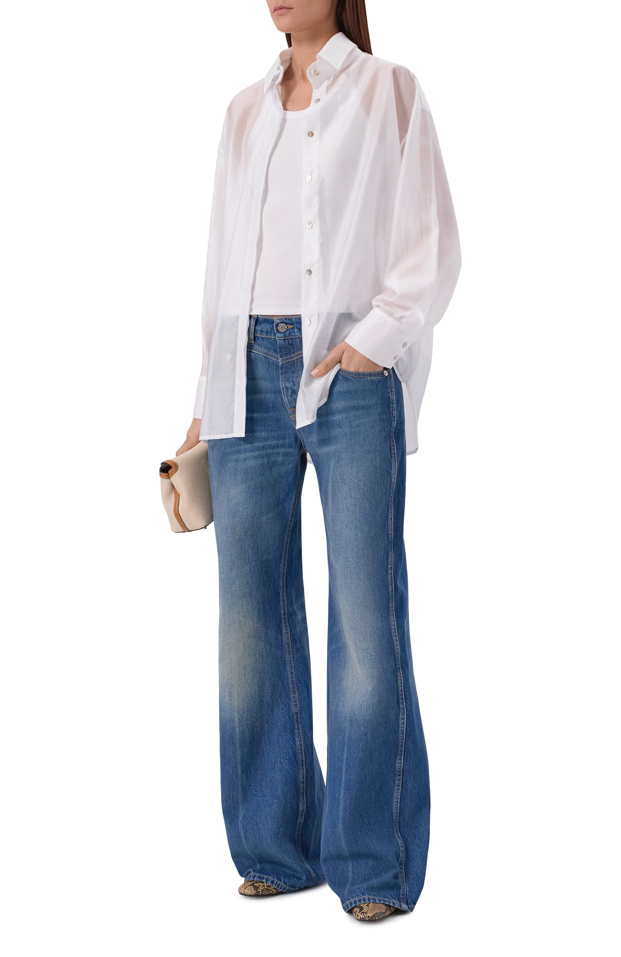 Рубашка FLASHIN белого цвета по цене 24000 руб., арт. FS26SBBO, фото 2 Рубашка FLASHIN, арт. FS26SBBO, фото 2